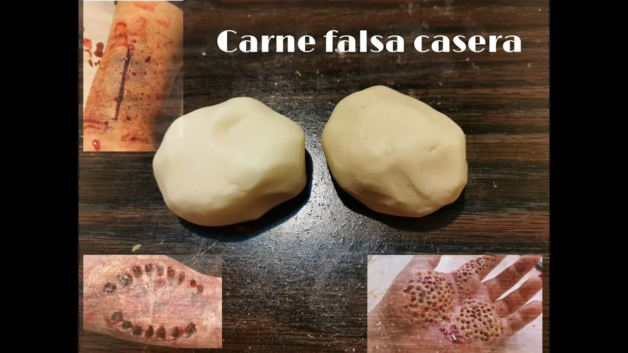 como hacer carne falsa para maquillaje - Cómo hacer heridas falsas rápido