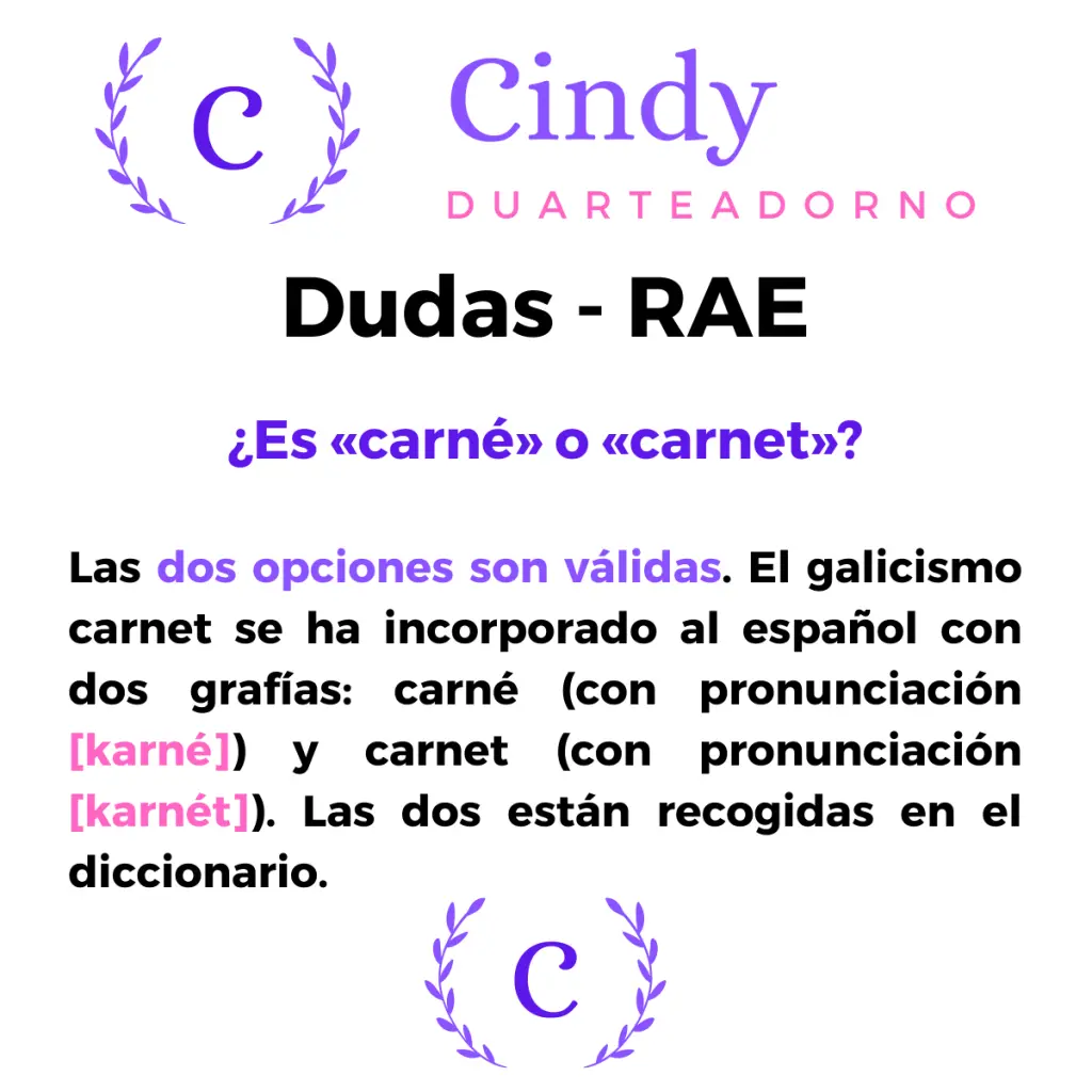 carné carnet - Cómo se escribe carne de Salud