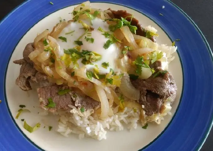 bife de carne con cebolla - Cuánto pesa el bife ancho