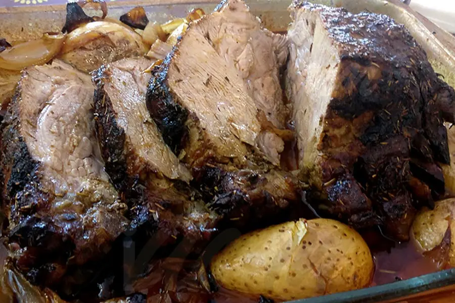 carne de aguja de cerdo al horno - Cuánto pesa la aguja de cerdo
